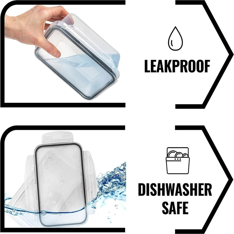 10-Piece Food Storage Container Set - BPA-Free, Microwave & Dishwasher Safe