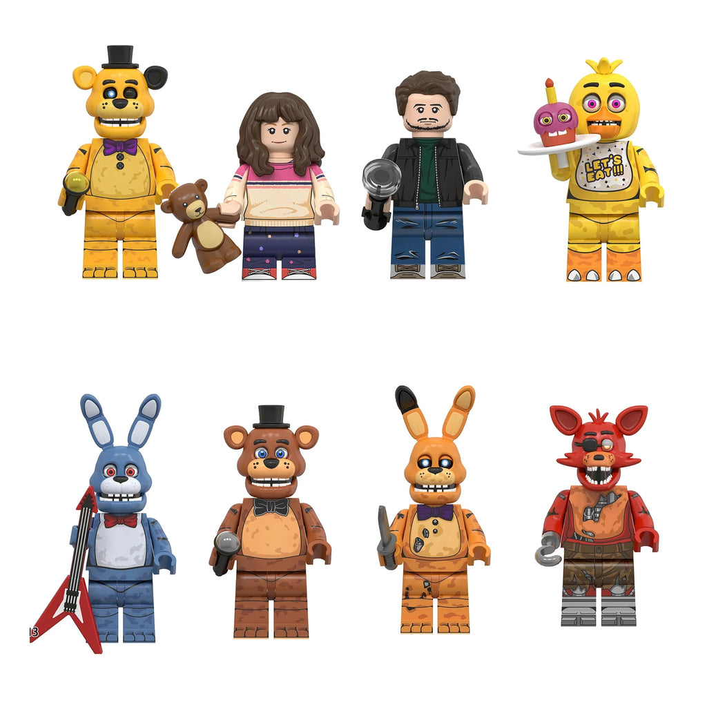 FNAF Nights Game Mini Figures Set - Building Blocks Skeleton Thriller Toys for Kids
