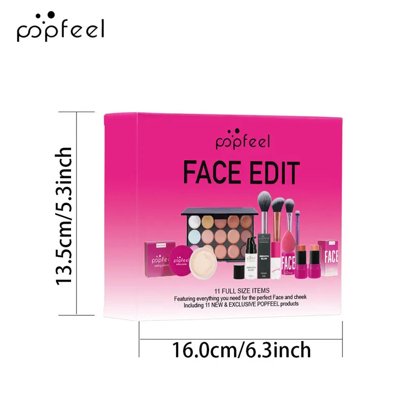 Valentine's Day Makeup Gift Set - All-in-One 11-Piece Cosmetic Kit for Women