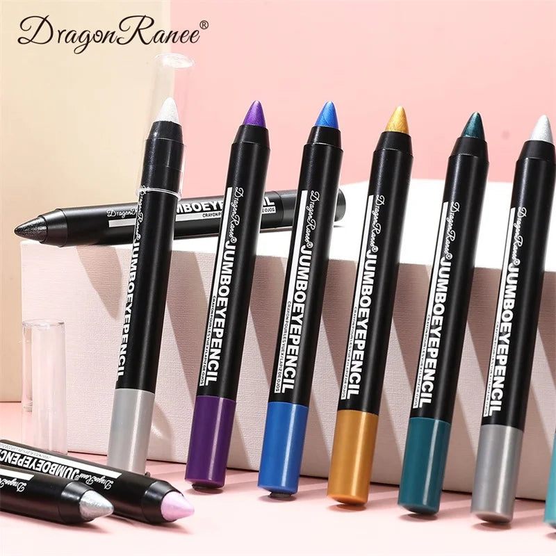 Long-lasting Waterproof Eyeshadow Pencil - 12 Color Options for Vibrant Eye Makeup