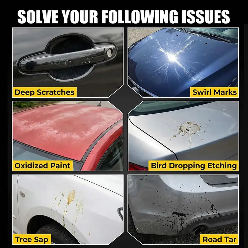Car Scratch Removal Wax Kit - Deep & Light Scratch Repair with Sponge