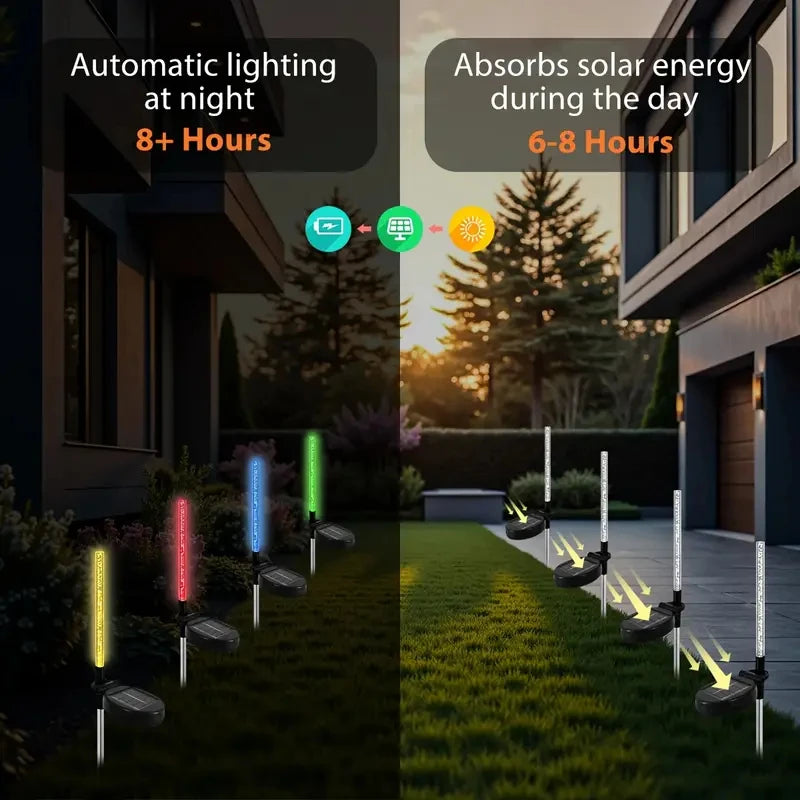 Color-Changing Solar Garden Stake Light with Bubble Sculpture - Waterproof Outdoor LED Lamp for Yard & Pathway