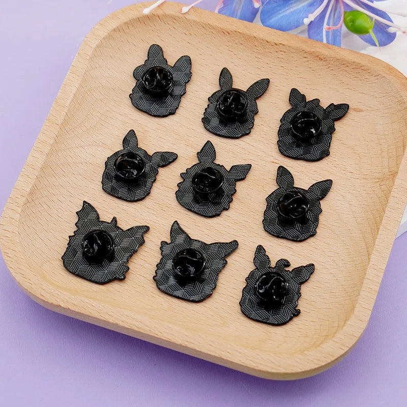 9-Piece Anime Cute Elf Eevee Enamel Pins Set Cartoon Fox Brooches Jewelry Gifts