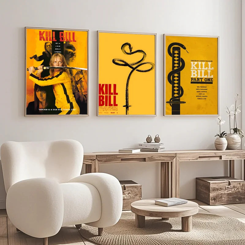 Movie Kill Bill Wall Art Poster for Home Office Bedroom Living Room Decor
