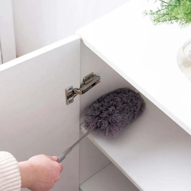 Retractable Dusting Brush with Microfiber Head & Long Handle for Car & Home Cleaning