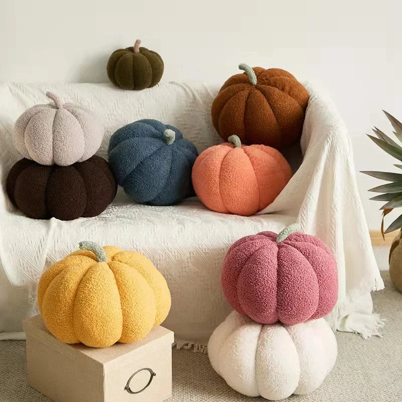 Kawaii Nordic Halloween Pumpkin Plush Toy - Soft Decorative Doll for Kids