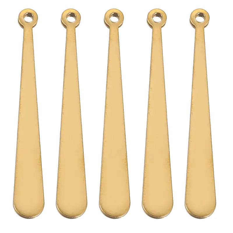 20pcs Stainless Steel Long Drop Charms for Jewelry Making Earrings Pendants & Bracelets