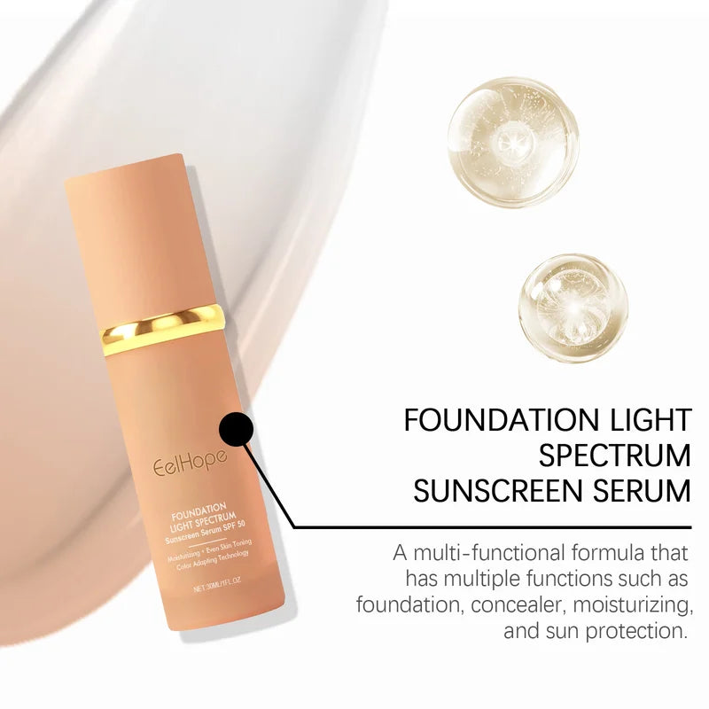 4-in-1 SPF 50+ Liquid Foundation Makeup Base - Matte Waterproof Long-Lasting