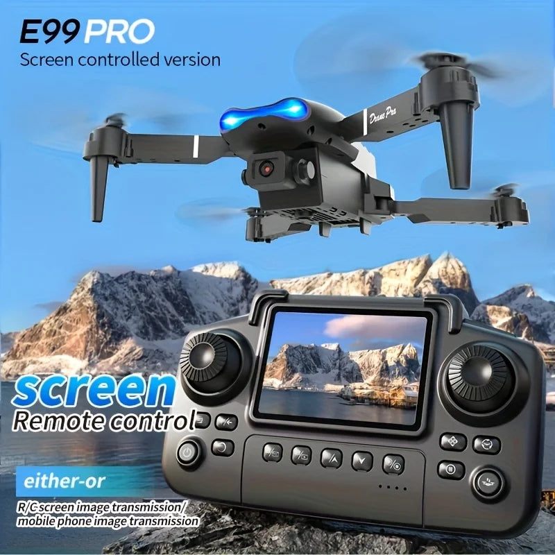 Foldable Drone with Dual 8K Cameras, Remote Control, 2 Batteries, and One-Key Return