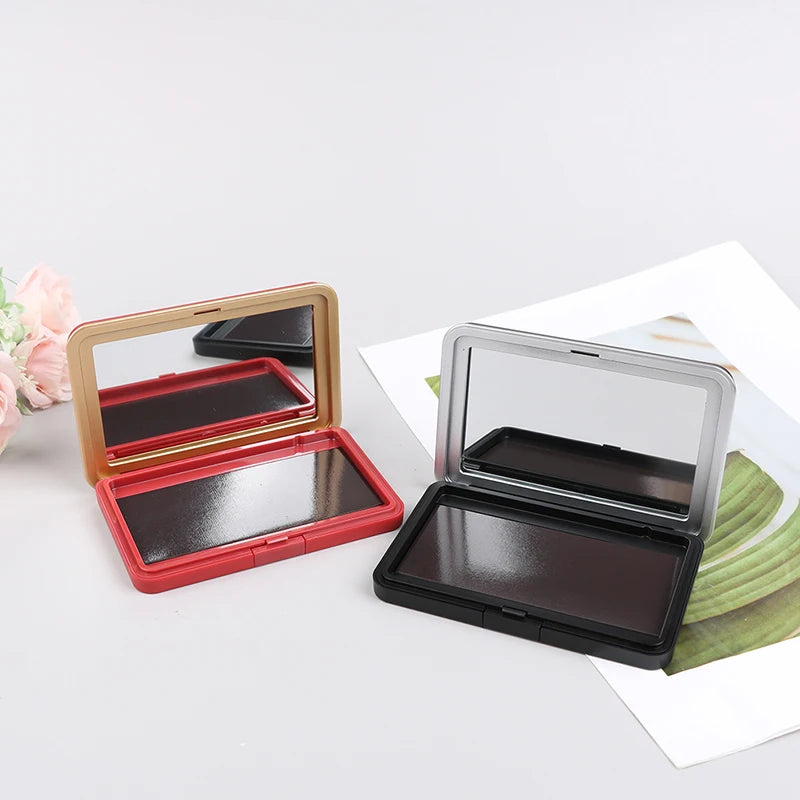 Magnetic Makeup Palette with Mirror - Empty Cosmetic Storage Box for Eyeshadow Blush