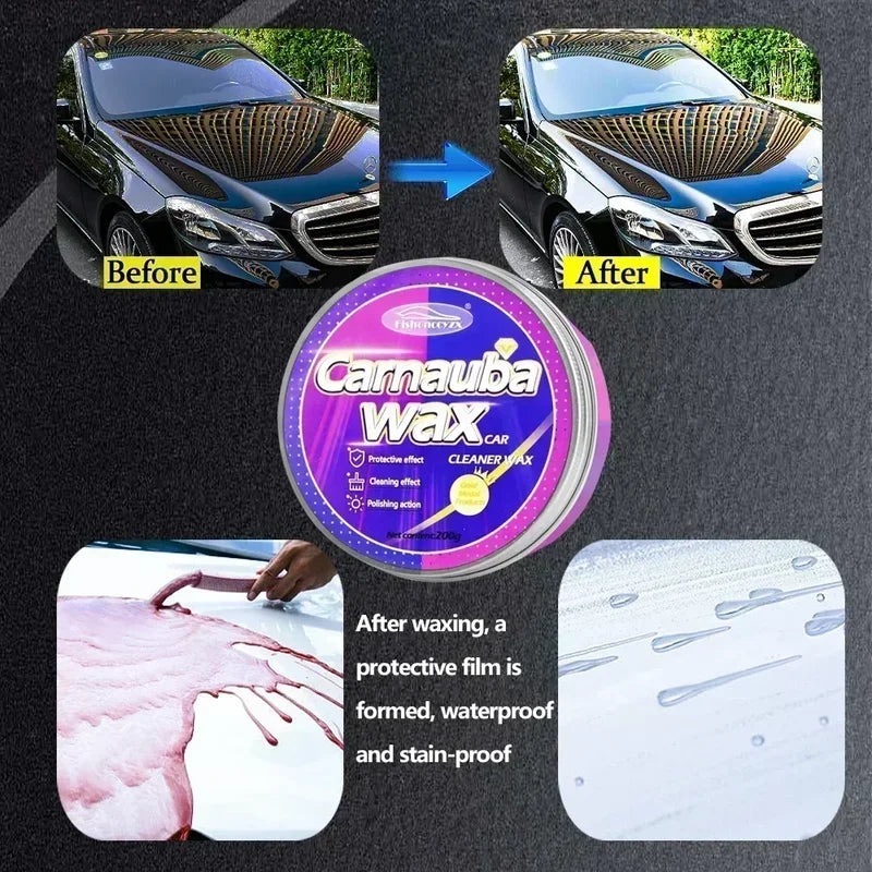 Car Wax Paste for Auto Paint Care High Gloss Finish Waterproof Coating