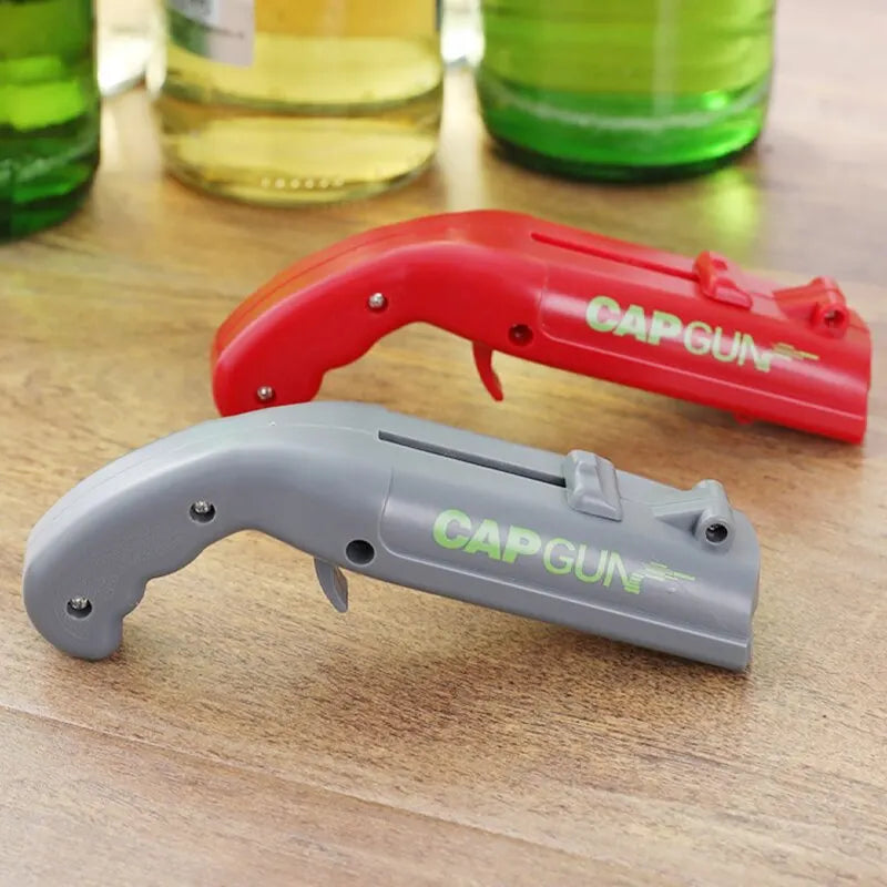 Portable Stainless Steel Bottle Opener with Launch Spring - Bar & Kitchen Tool