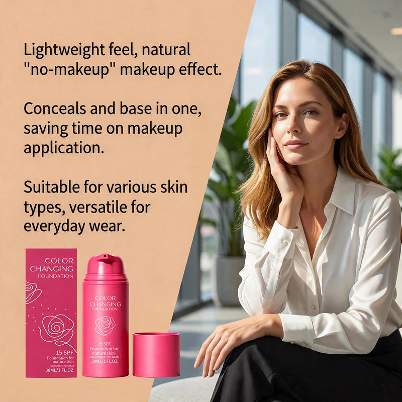 Temperature-Adjusting Foundation - Natural, Lightweight, Hydrating & Seamless Face Makeup