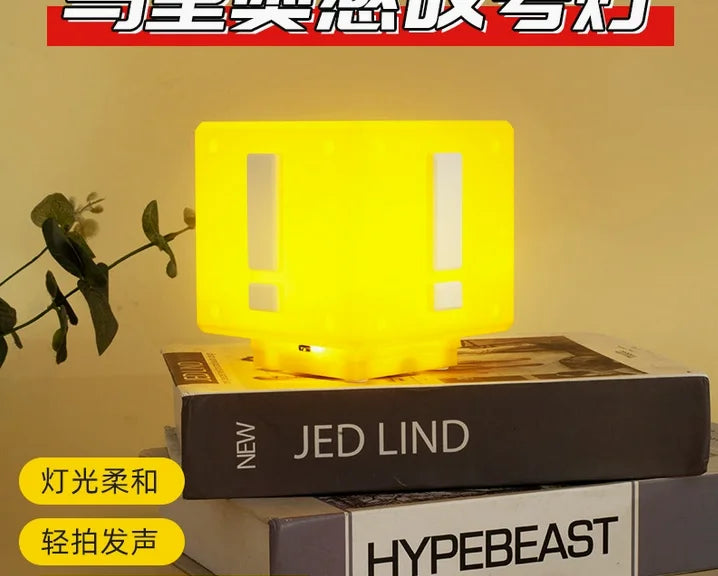 LED Question Mark Brick Night Light with Music USB Desk Lamp for Birthday and Christmas Gifts