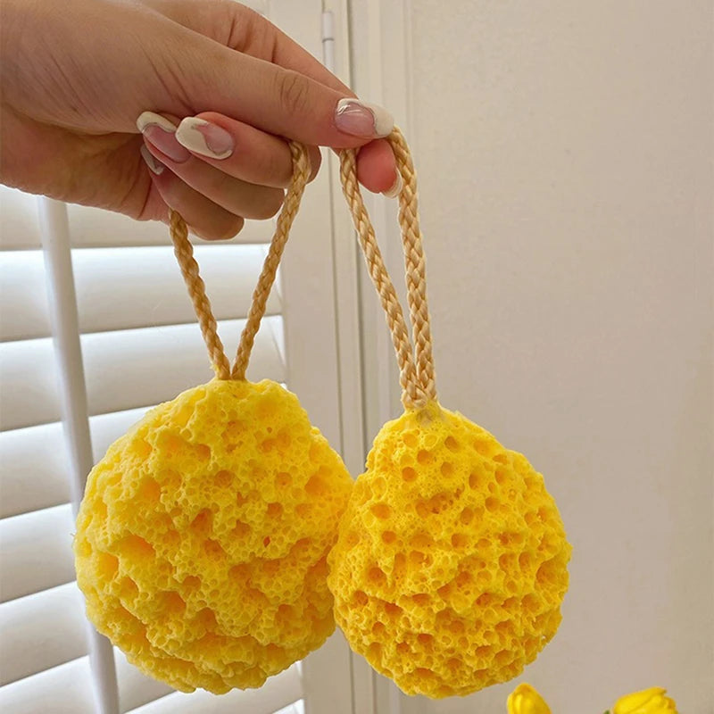 Cute Honeycomb Bath Sponge Ball - Soft Japanese Shower Loofah for Kids & Adults