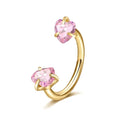 Steel Horseshoe Nose Ring with CZ Septum Hoop and Lip Piercing Jewelry