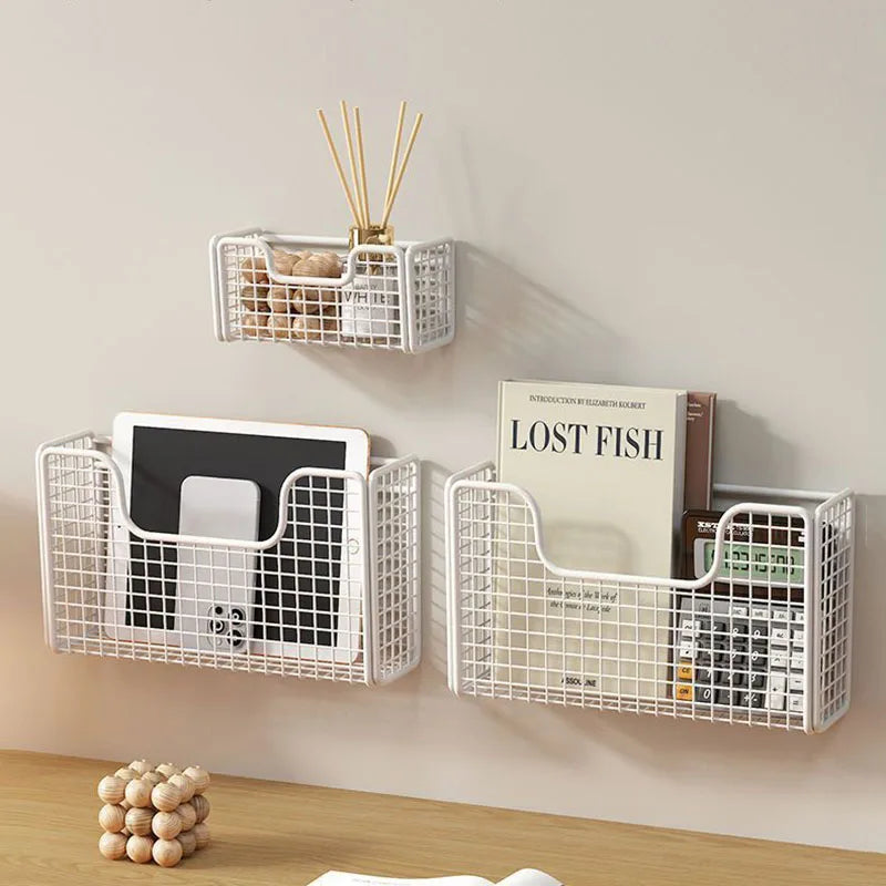 Punch-Free Wall-Mounted Kitchen & Bathroom Storage Rack for Cabinets