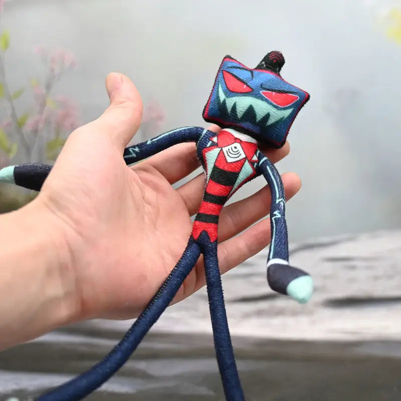 Helluva Boss Anime Movable Stuffed Doll with Abstract Body Wire Skeleton Cosplay Halloween Prop - Handmade