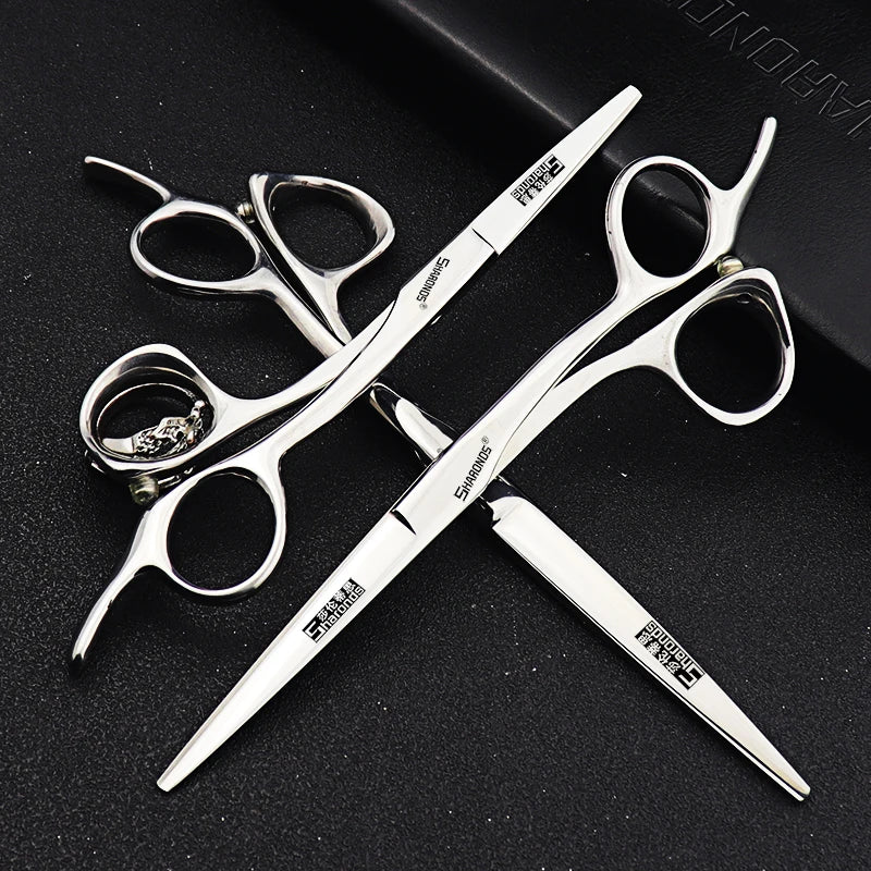 Professional Hair Cutting Scissors Set - Stainless Steel Shears for Barbers & Hairstylists