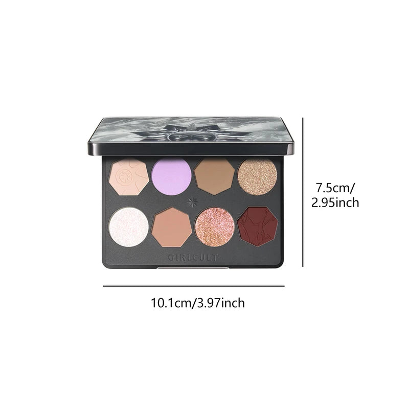 Girls Eyeshadow Palette - 8-Color Silky Matte & Shimmer Makeup Set