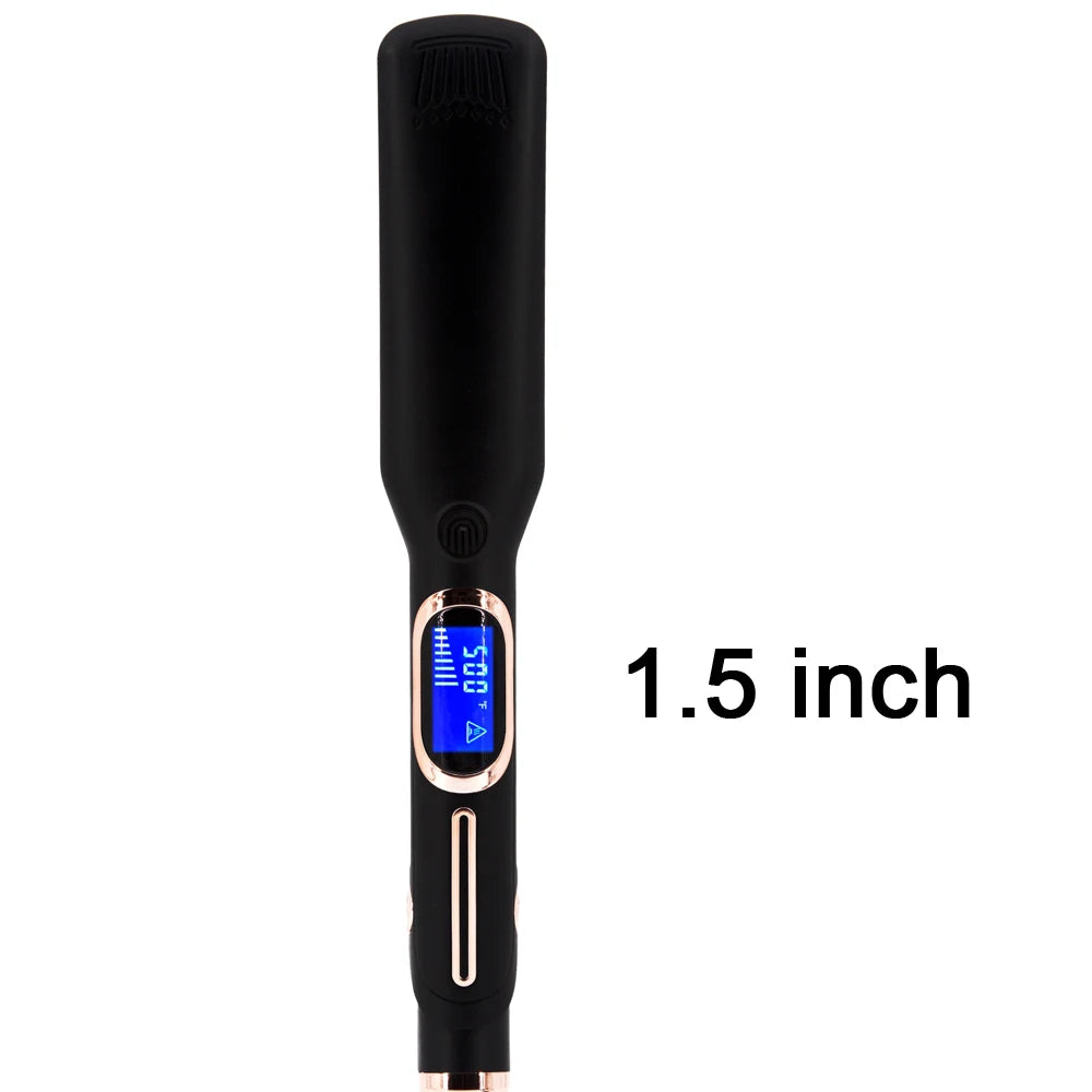 Professional High-Temperature Hair Flat Iron & Curling Iron - Dual Voltage, Keratin Treatment Ready