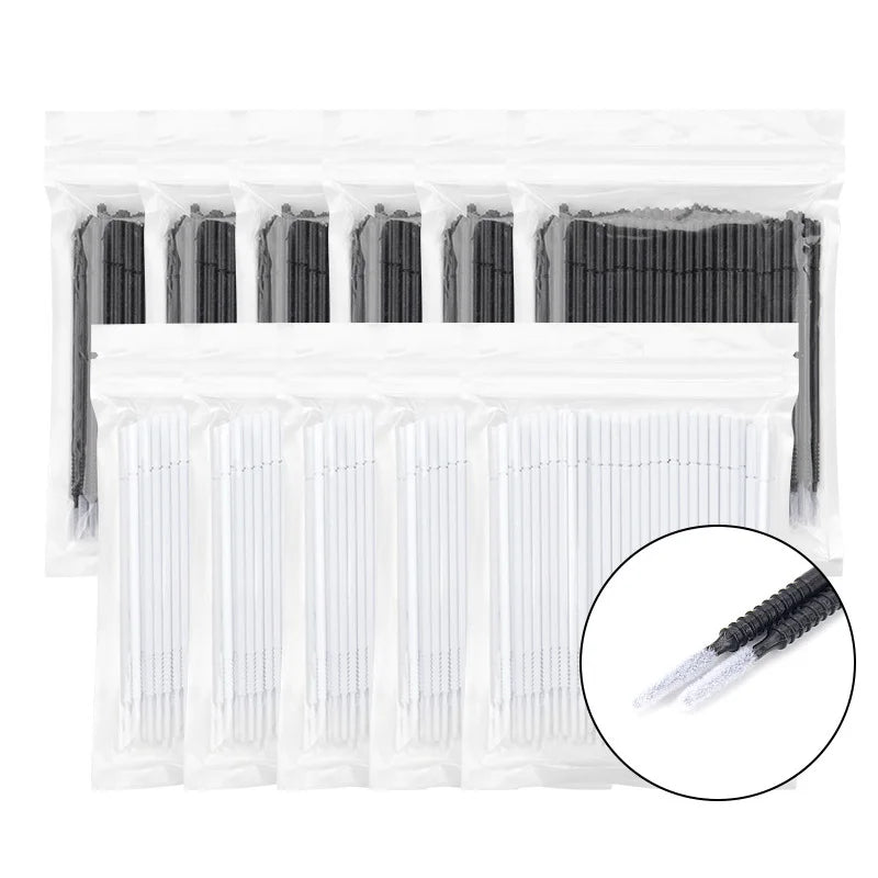 Disposable Microbrush Wands for Eyelash Extensions Makeup Tools - 100 Pcs