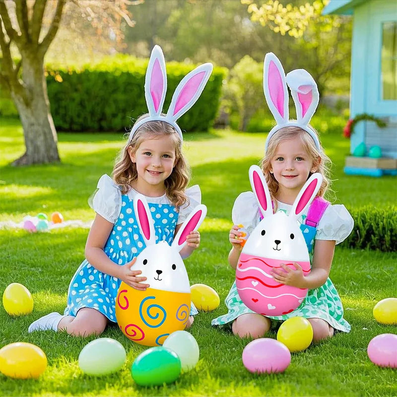 Inflatable Easter Bunny Egg Yard Decoration - Spring Festive Outdoor Toy