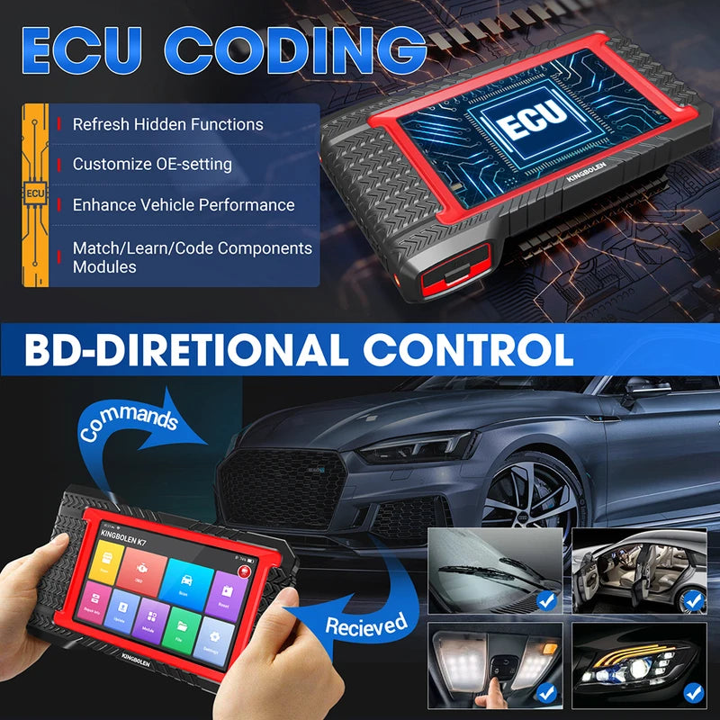 All System Car Diagnostic Scanner with ECU Coding & Lifetime Free Updates