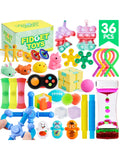 Sensory Fidget Toys Set for Kids and Adults - Stress Relief and Autism Toys, Party Favors, Classroom Prizes, 60 Pieces