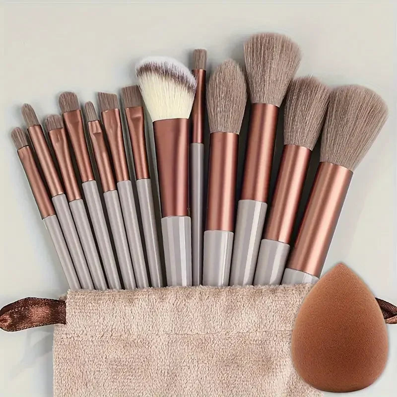Makeup Brush Set 13 Pcs - Soft Fluffy Face & Eye Makeup Tools for Beauty