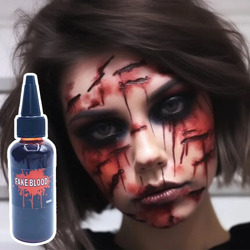 Halloween Fake Blood Prop 60ml Liquid Cosmetic for Horror Cosplay & Pranks