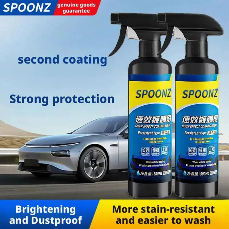 Nano Ceramic Car Coating Spray 500ml - Quick Protective Wax & Polish