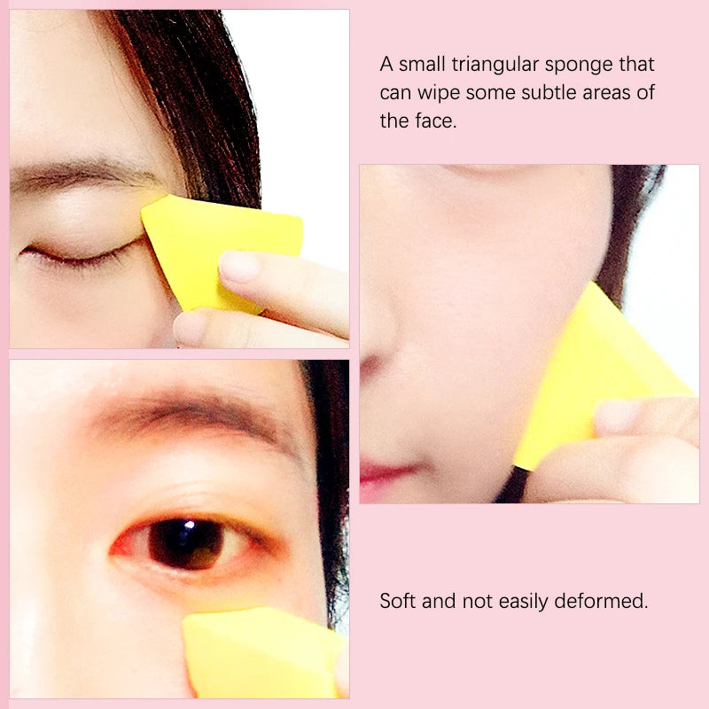 Triangle Makeup Blender Sponges Set - Liquid Foundation Powder Wet & Dry Use