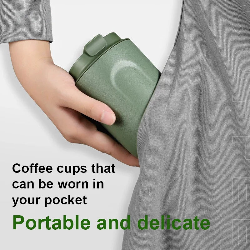 Insulated Stainless Steel Travel Tumbler Cup - 220ml Portable Coffee Mug