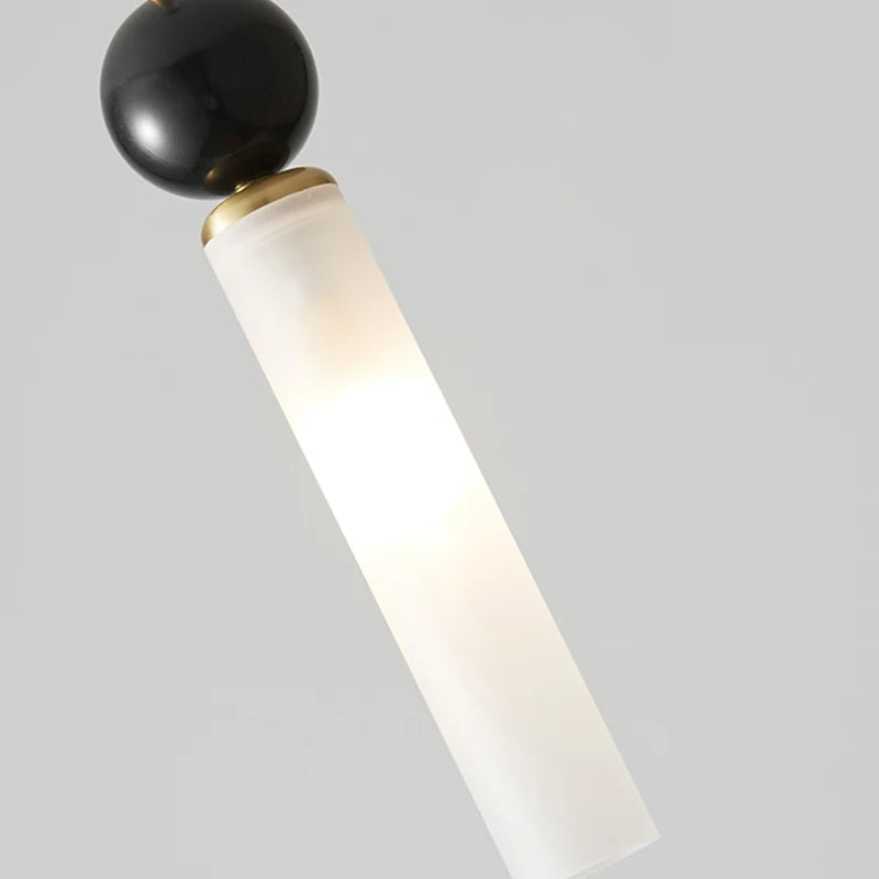 Minimalist Copper Chandelier for Bedroom Living Room - Luxurious Marble Finish