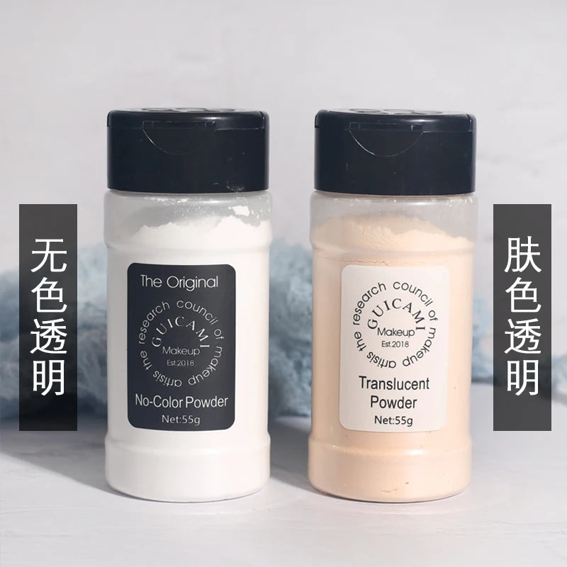 Loose Face Powder Set - Waterproof Makeup Finish with 55g Capacity