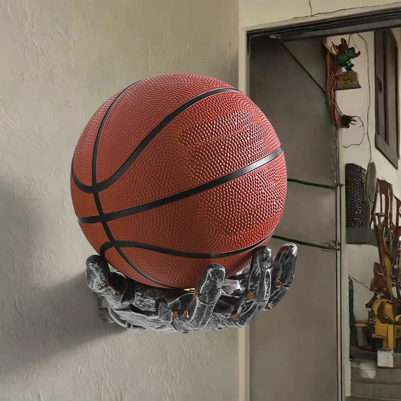 Robotic Arm Basketball Football Wall Mount Storage Rack Home Living Room Decor