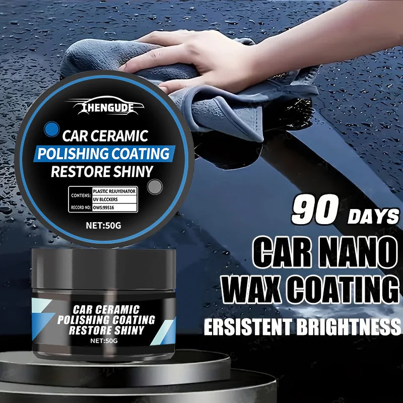 Ceramic Nano Car Polishing Wax for Scratch Repair & Hydrophobic Coating