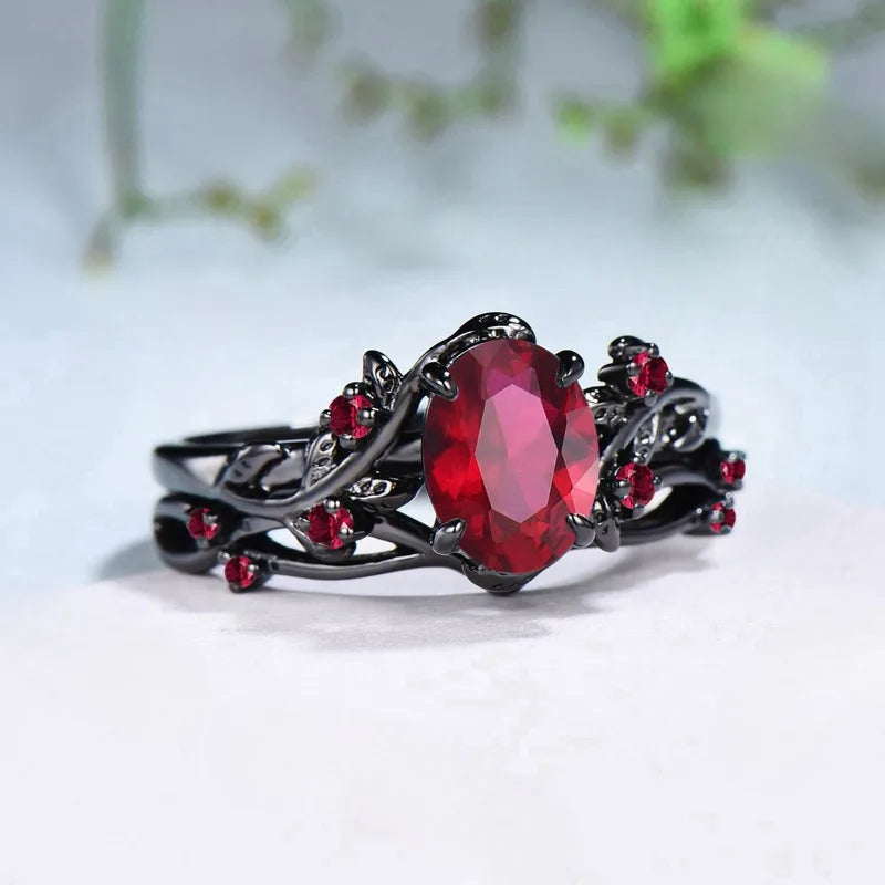 Trendy Couple Rings Set with Rhinestones and Celtic Dragon Design - Men and Women Wedding Jewelry