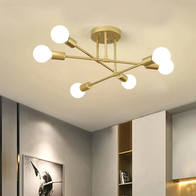 Nordic Minimalist Pendant Light Ceiling Lamp LED Chandelier for Bedrooms Living Rooms