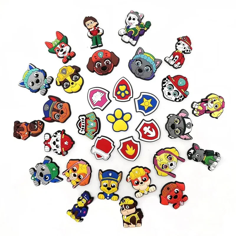 31Pcs Paw Patrol Shoe Charms for Sandals & Cave Shoes Decoration Kids Gift