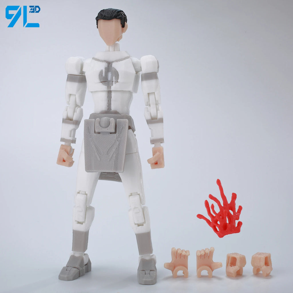 Superhero Action Figure Collectible Toy with Interchangeable Parts - 14cm