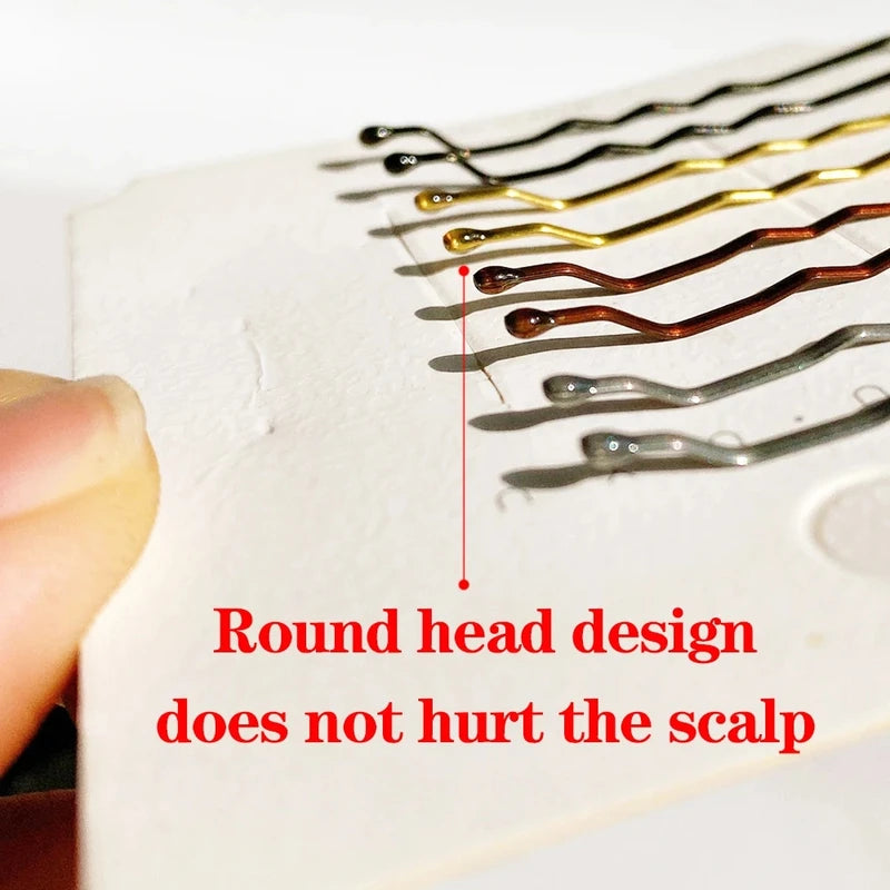 50pcs Women Girls Solid Hair Clips Bobby Pins Hair Accessories - 5cm