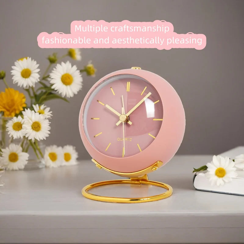 Minimalist Electronic Desk Clock for Home & Office - Silent Luminous Pointer