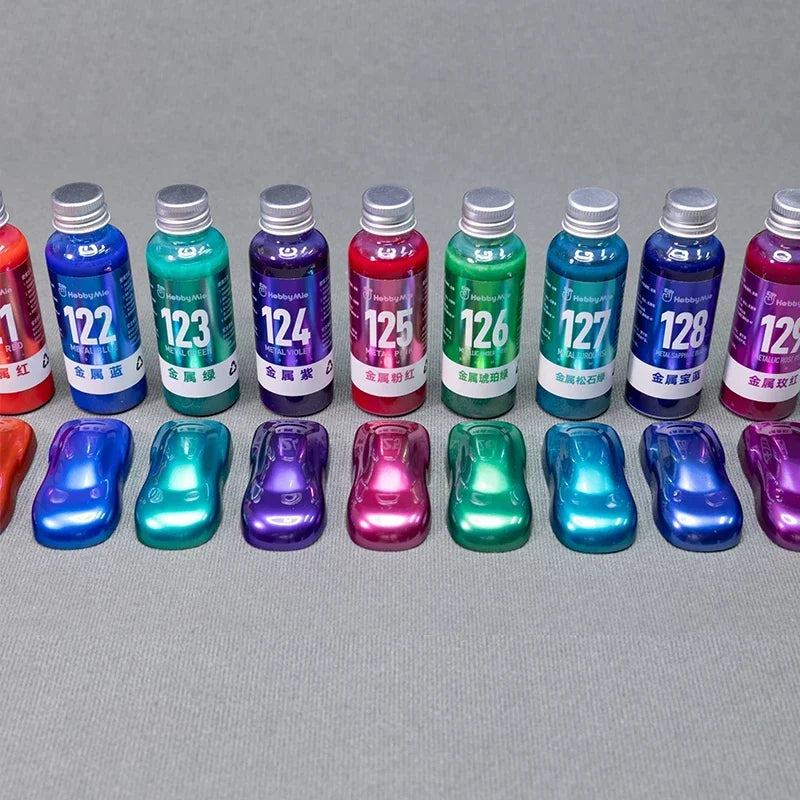 Pre-Mixed Oil-Based Metallic Paint for Model Building 50ml - DIY Hobby Tools