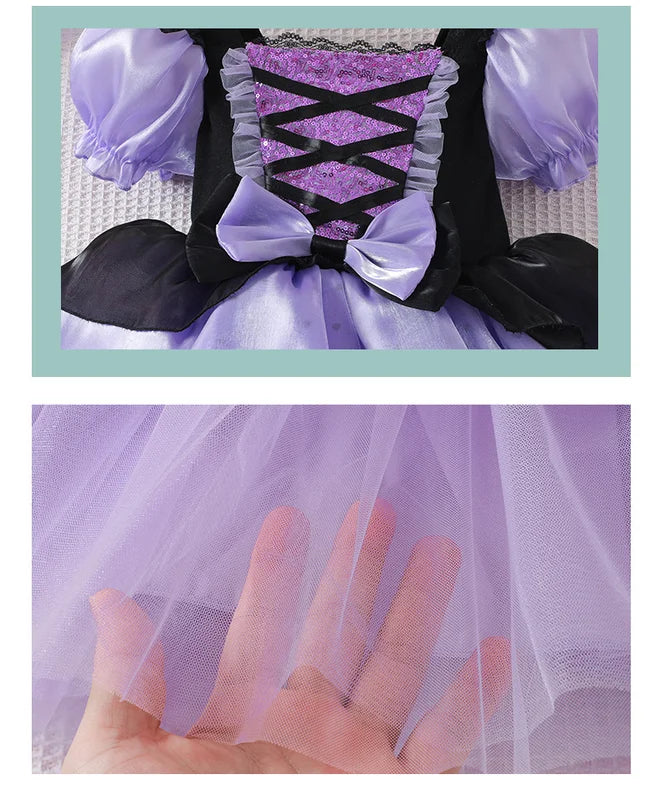 Gothic Lolita Dress for Kids Halloween Christmas Cosplay Princess Costume