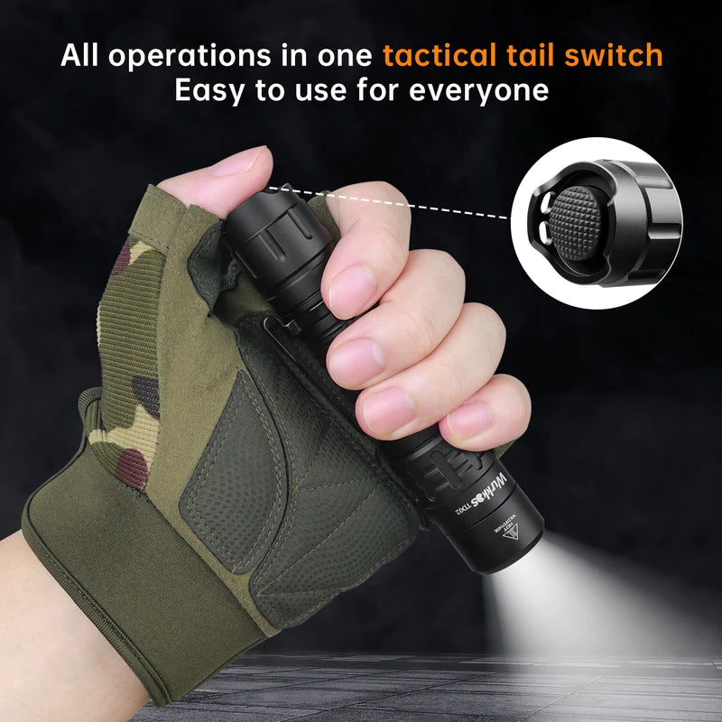 LED Tactical Flashlight 2000 Lumens Rechargeable 18650 Outdoor Camping Hiking