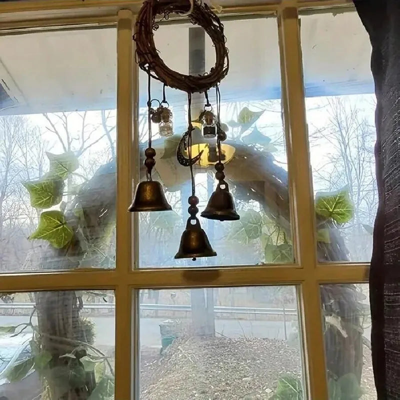 Witch Protection Pendant Metal Bell Door Handle Halloween Christmas Decor