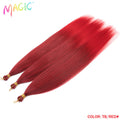 Magic Ariel Straight Ponytail Extensions 28 Inch Synthetic Hair Braids Ombre