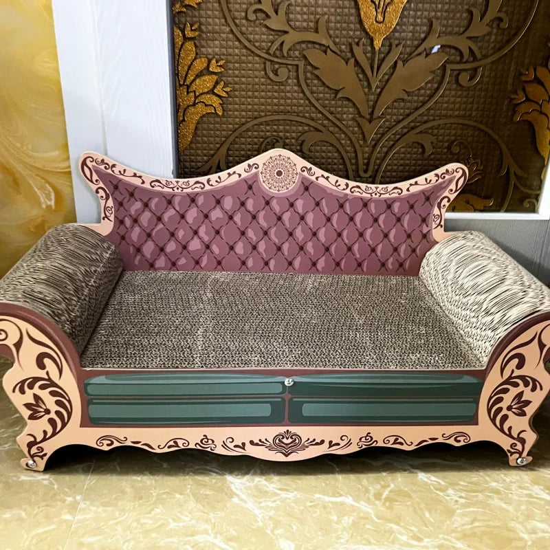 Large L-Shaped Cat Scratch Board and Nest Sofa - Wear-Resistant Non-Shedding Cat Bed
